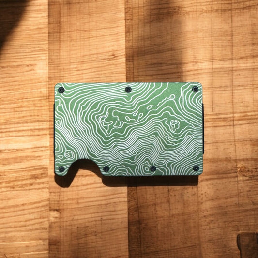Minimalist Wallet (Green Topographic)