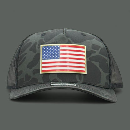 Sable Duck Camo American Flag Hat