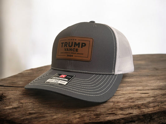 Trump Vance Hat (Grey and Rawhide)